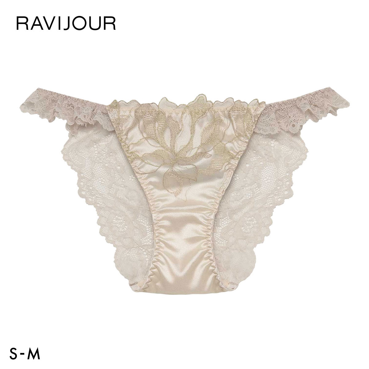 ラヴィジュール ミュレナ ストレッチレース ノーマルショーツ SM セクシー バックレース 透け RAVIJOUR(BE-ベージュ-S)