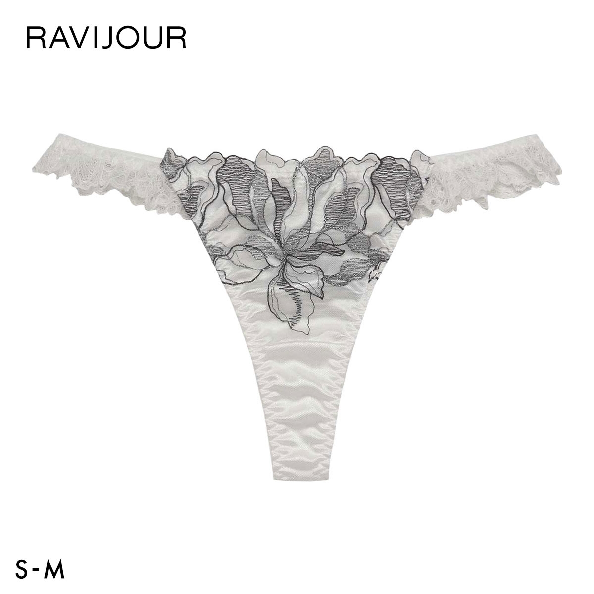 ラヴィジュール ミュレナ ストレッチレース Tバックショーツ SM セクシー バックレース 透け RAVIJOUR(WH-ホワイト-S)