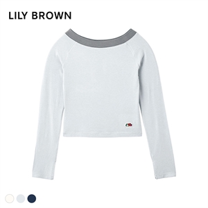 リリーブラウン ランジェリー LILY BROWN Lingerie×FRUIT OF THE LOOM 2wayオフショルダートップス