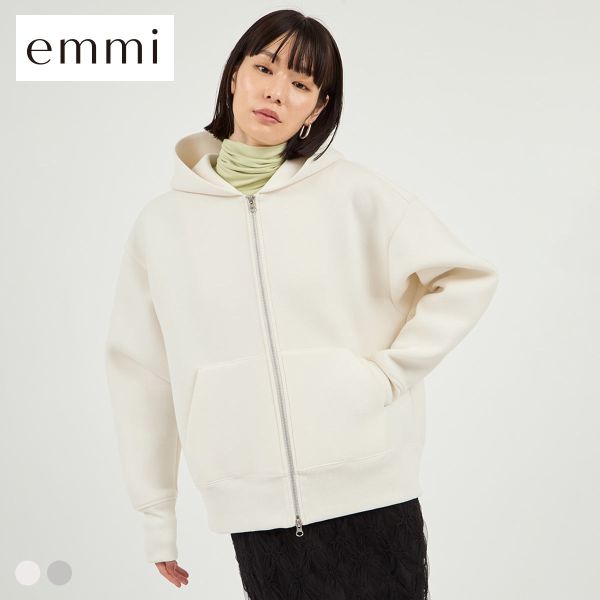 エミ ダンボールジップアップフーディー emmi