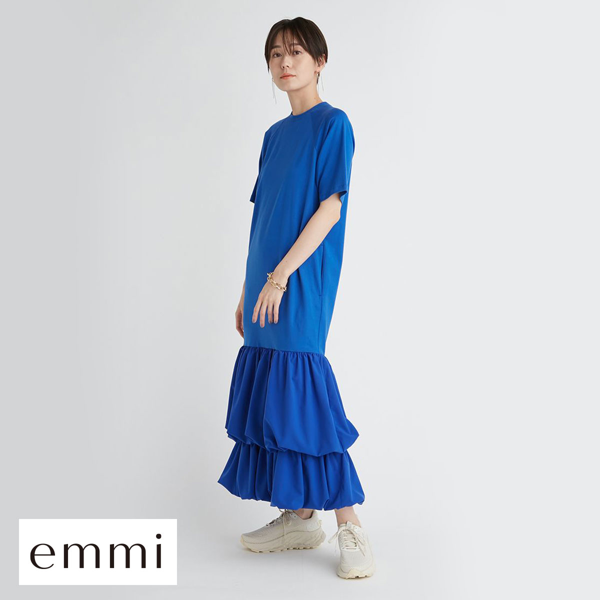 エミ ドッキングTEEタフタワンピース emmi(BU-ブルー-0)
