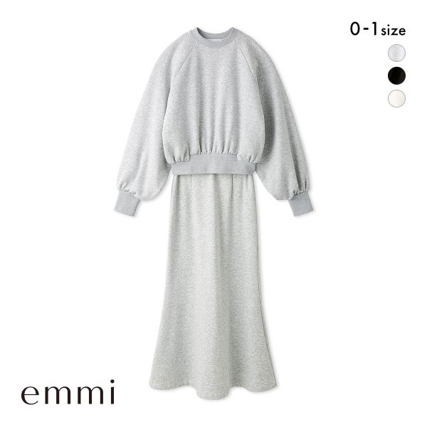 エミ 裏起毛プルオーバースカートセット emmi