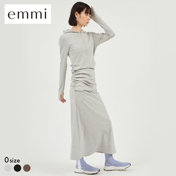 エミ カットソーフーディーワンピース emmi