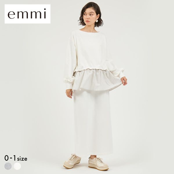 エミ NEW YEARS SPECIAL ITEM 布帛ドッキング裏毛セットアップ emmi