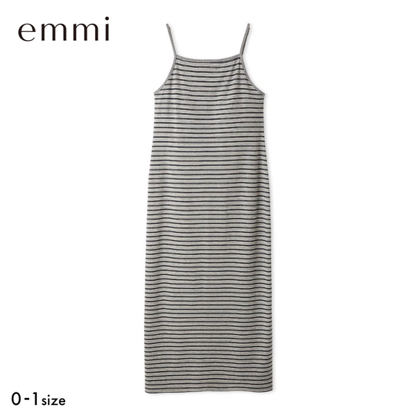 エミ emmiロゴカップ付きパイルワンピース emmi