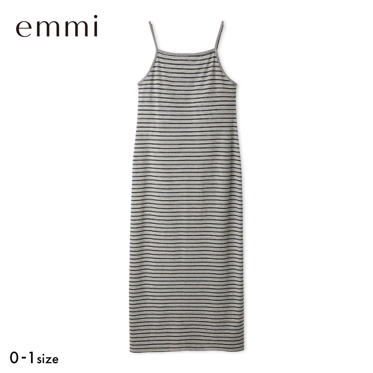 エミ emmiロゴカップ付きパイルワンピース emmi(LGY-薄グレー-0)