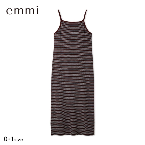 エミ emmiロゴカップ付きパイルワンピース emmi