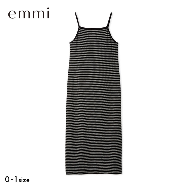 エミ emmiロゴカップ付きパイルワンピース emmi
