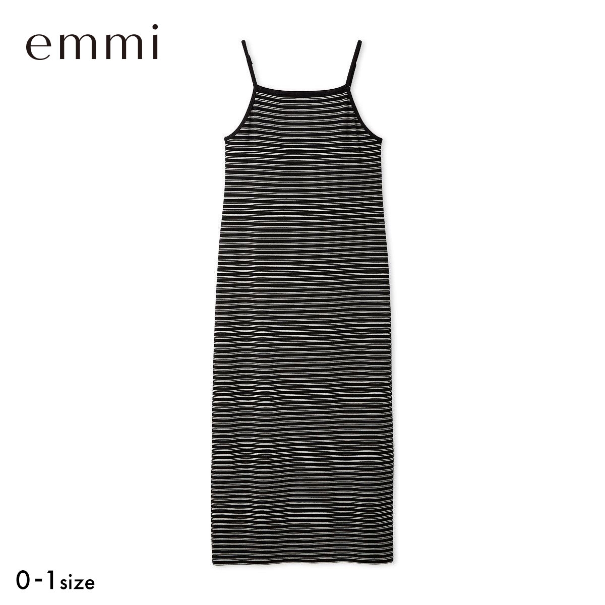 エミ emmiロゴカップ付きパイルワンピース emmi(BK-ブラック-0)