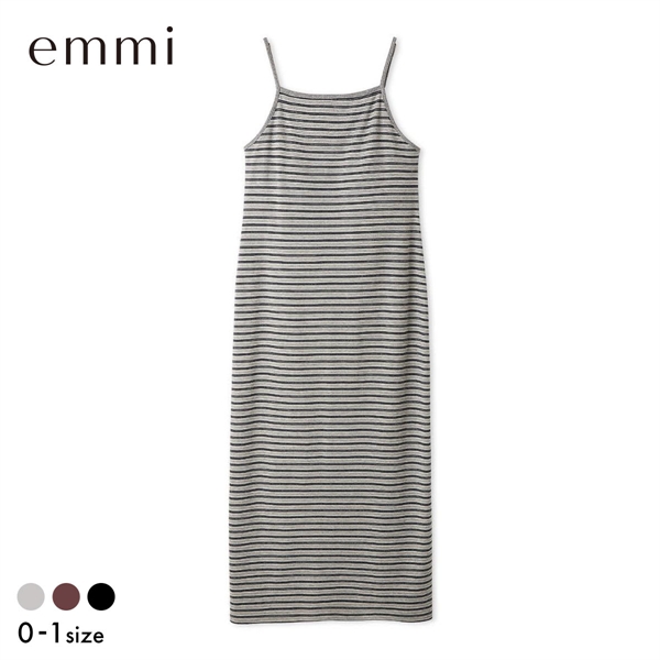 エミ emmiロゴカップ付きパイルワンピース emmi