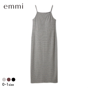 エミ emmiロゴカップ付きパイルワンピース emmi