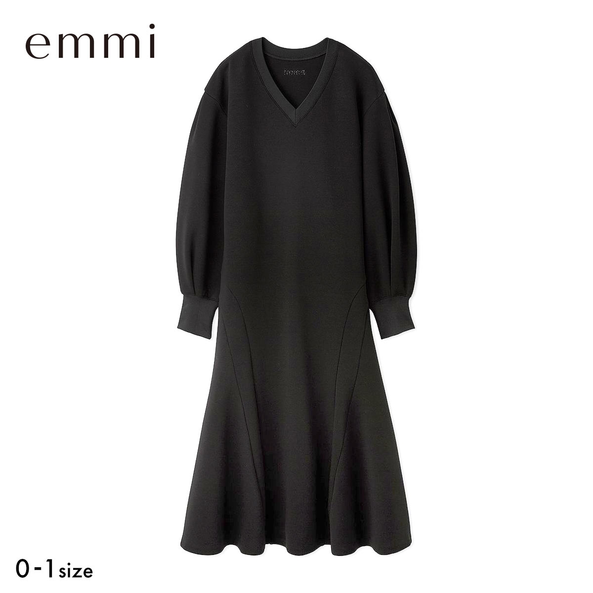 エミ マーメードシルエットカットワンピース emmi(BK-ブラック-0)