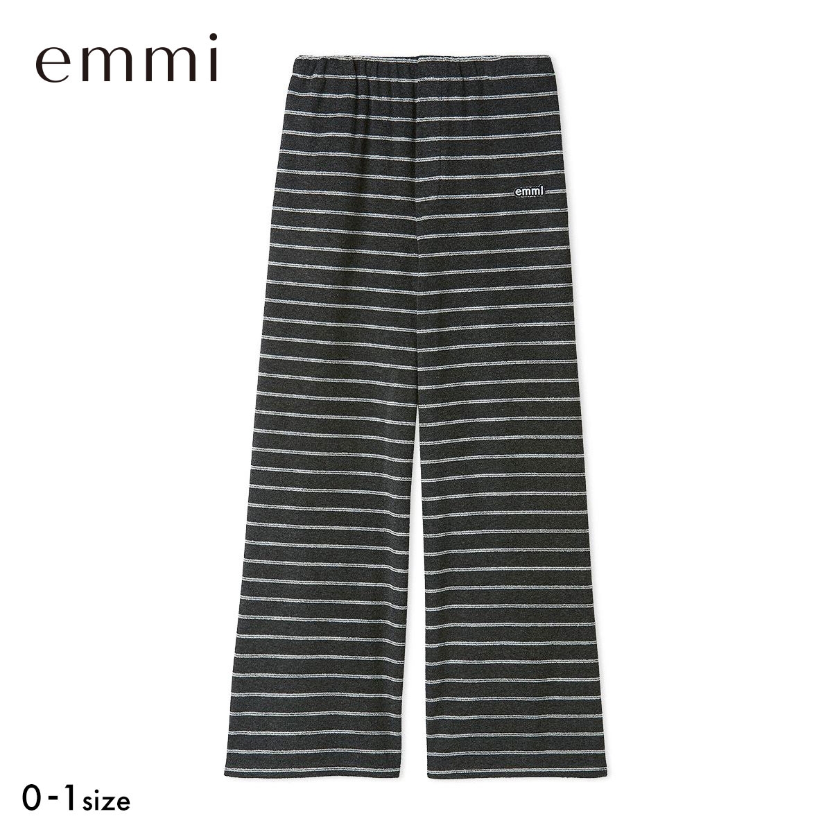エミ emmiロゴパイルイージーパンツ セットアップ対応 emmi(GY-グレー-0)
