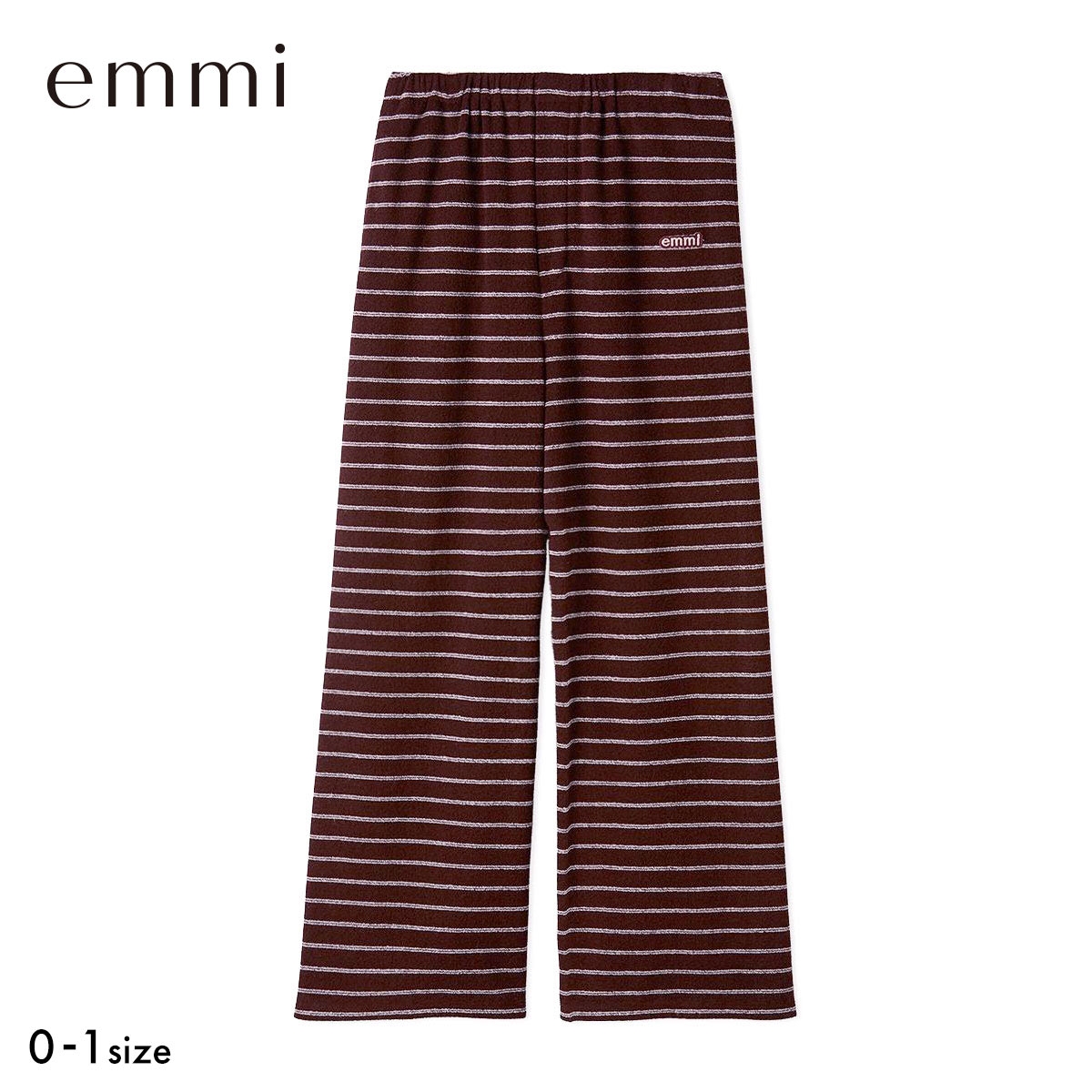 エミ emmiロゴパイルイージーパンツ セットアップ対応 emmi(BUR-バーガンディ-0)