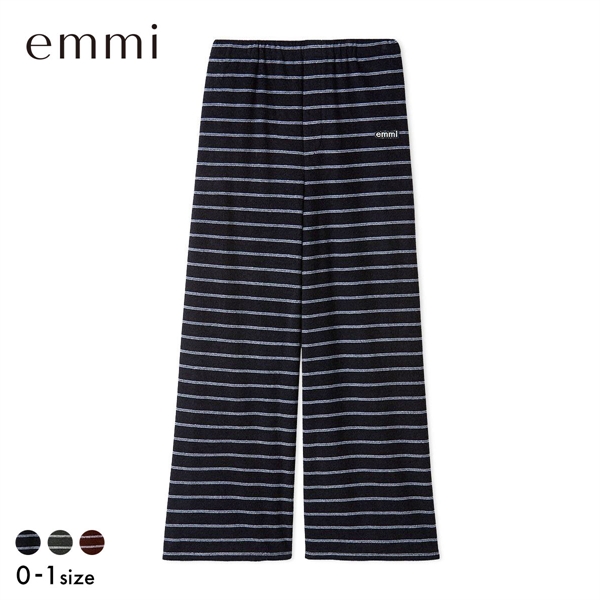 エミ emmiロゴパイルイージーパンツ セットアップ対応 emmi