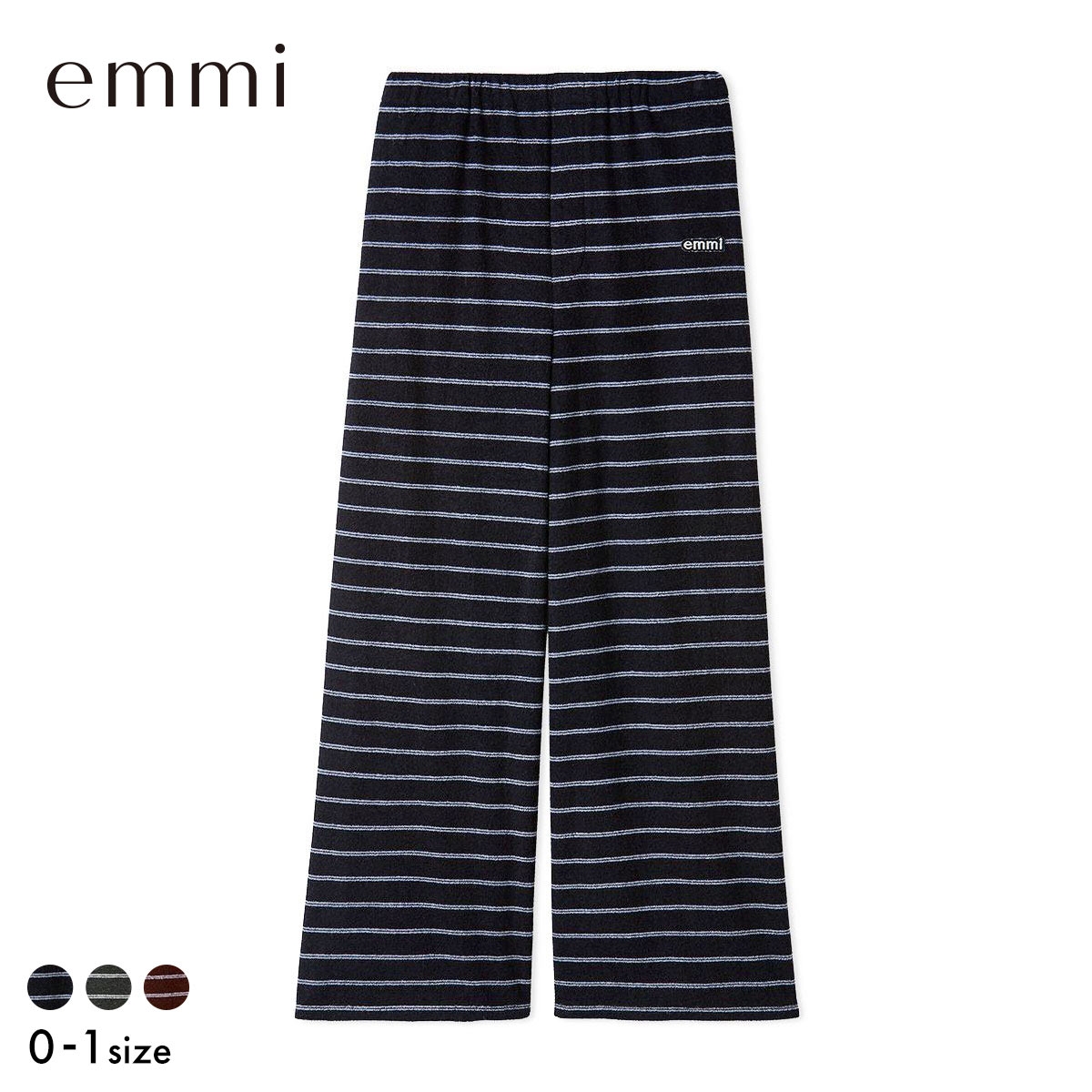 エミ emmiロゴパイルイージーパンツ セットアップ対応 emmi