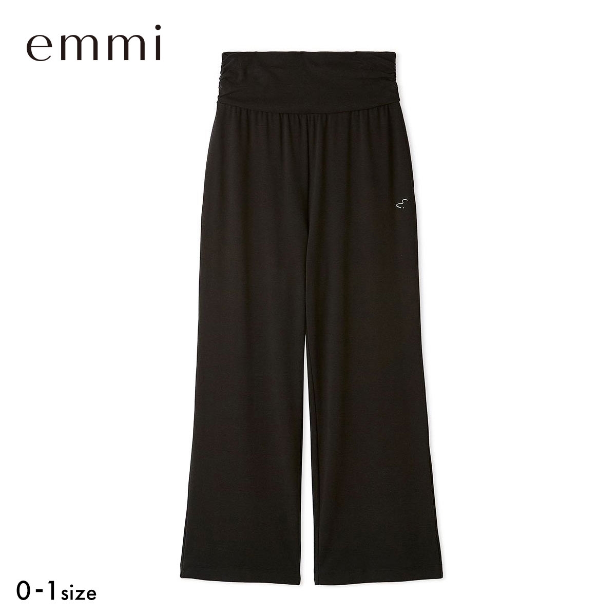 エミ W＆T ワイドイージーパンツ emmi(BK-ブラック-0)