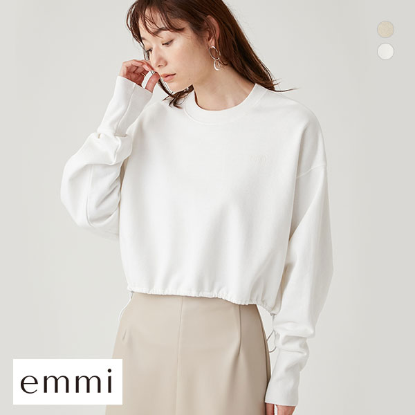 40%OFF エミ ラメ裏毛クロップドプルオーバー emmi 40%OFF エミ ラメ裏毛クロップドプルオーバー emmi