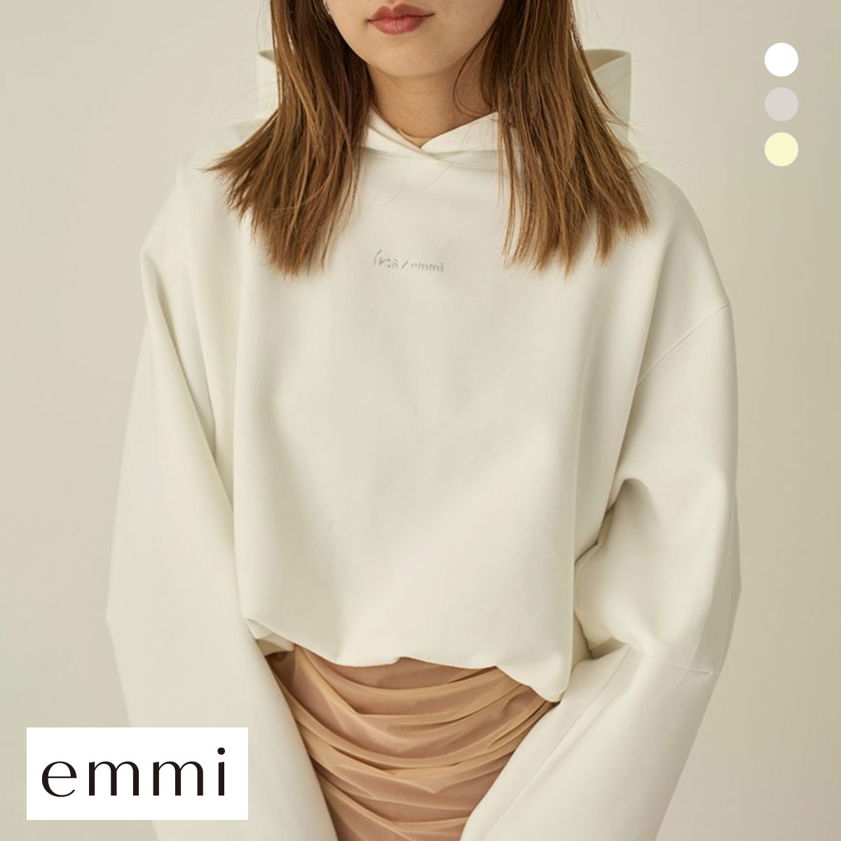 エミ IPSA／emmi ダンボールフーディートップス emmi(WH-ホワイト-Free)