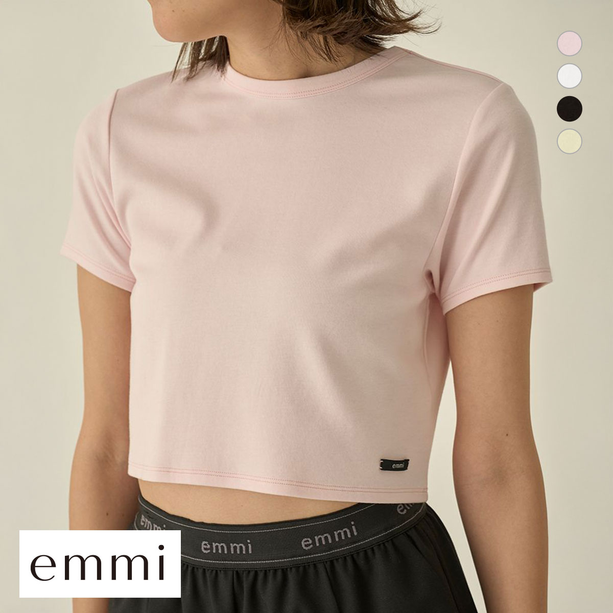 エミ emmiロゴミニTシャツ emmi(PI-ピンク-Free)