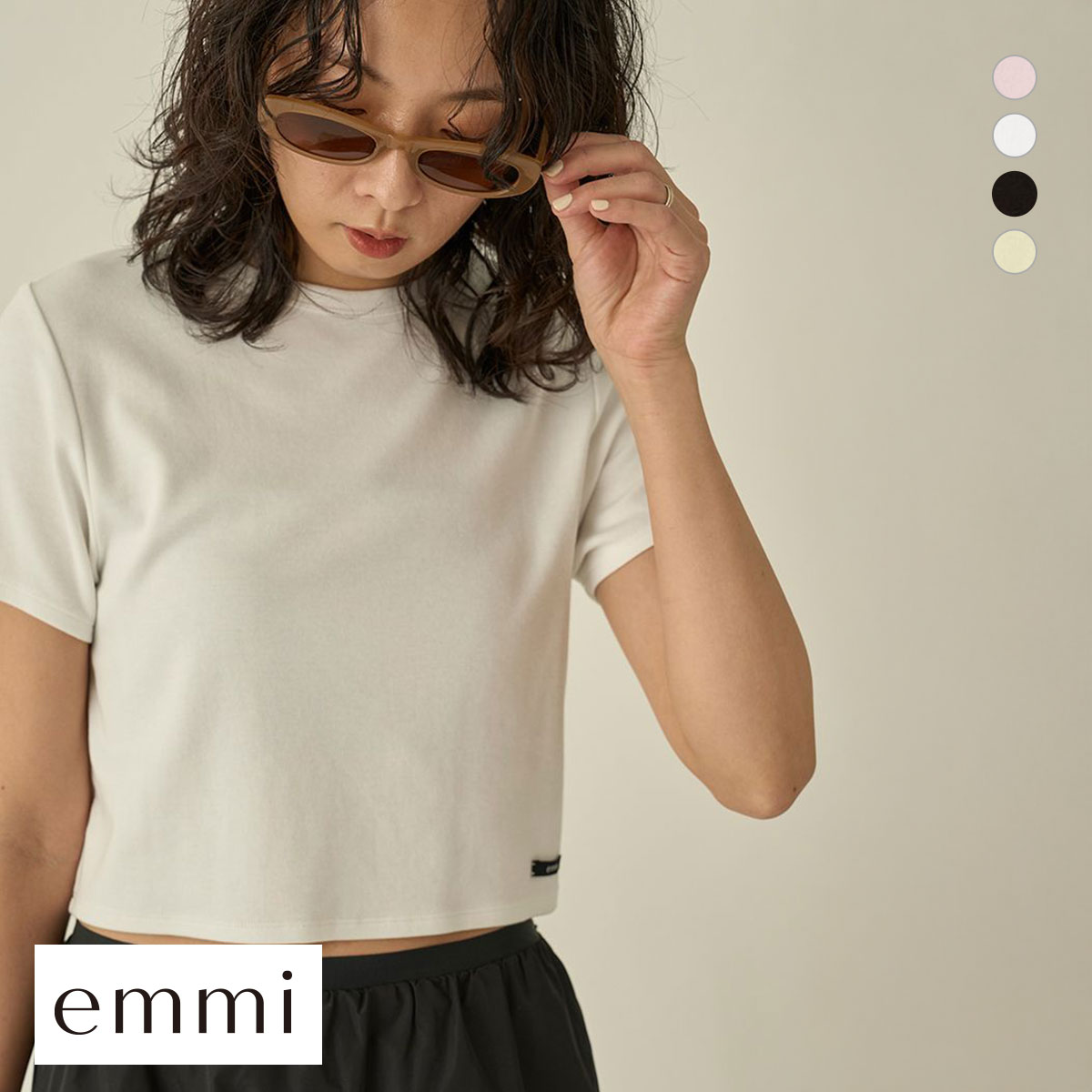 エミ emmiロゴミニTシャツ emmi(WH-ホワイト-Free)
