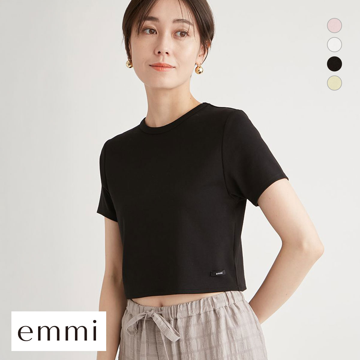 エミ emmiロゴミニTシャツ emmi(BK-ブラック-Free)