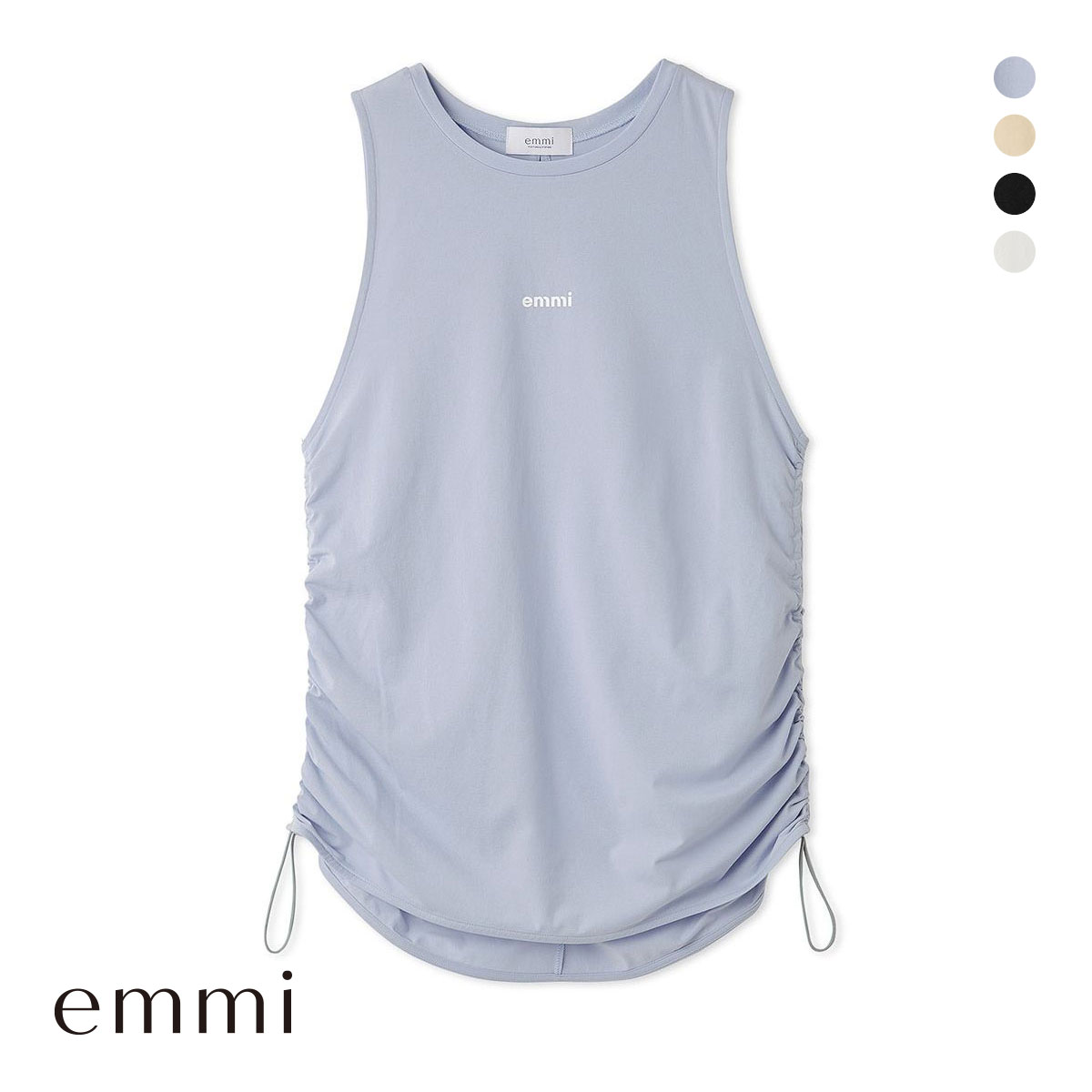 エミ eco サイドドロストタンクトップ emmi(LBU-薄ブルー-Free)