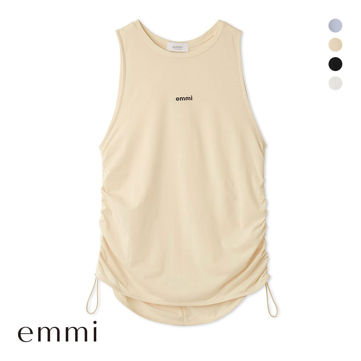 エミ eco サイドドロストタンクトップ emmi(CR-クリーム-Free)