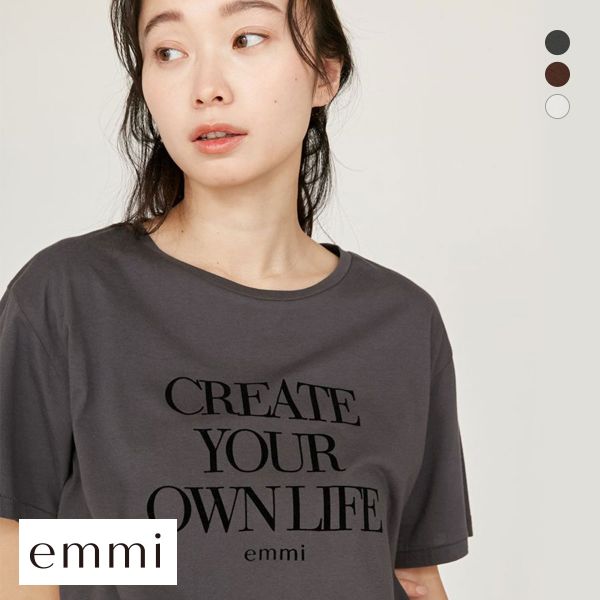 エミ フロッキーロゴTシャツ emmi
