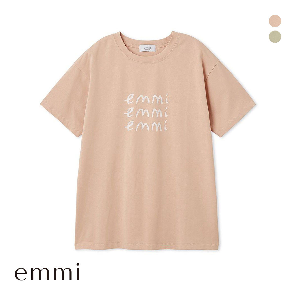 エミ emmi×ecostore UpDRIFT emmiロゴTシャツ emmi(CO-コーラル-Free)