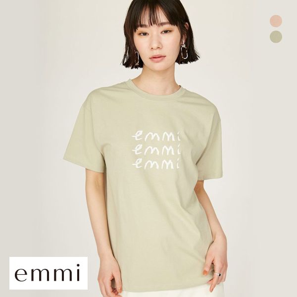 エミ emmi×ecostore UpDRIFT emmiロゴTシャツ emmi