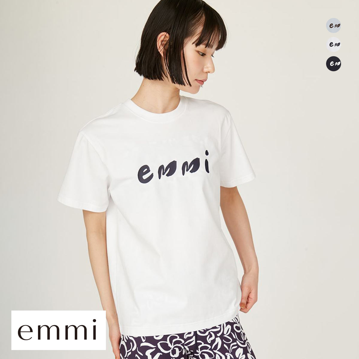 エミ ペイントemmiロゴシャツ emmi(WH-ホワイト-Free)