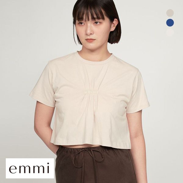 エミ emmi×PlaX TM クロップドemmiロゴＴシャツ emmi