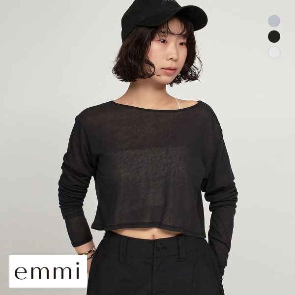 エミ 2way クロップド丈トップス emmi