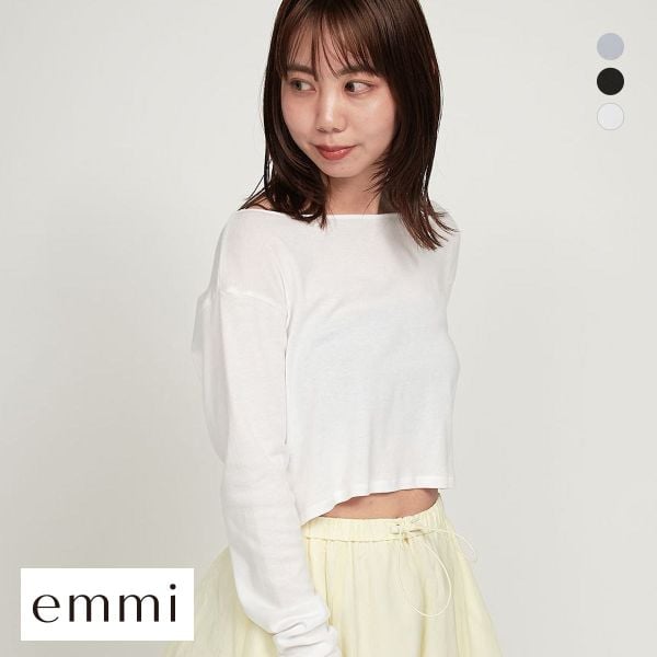 エミ 2way クロップド丈トップス emmi