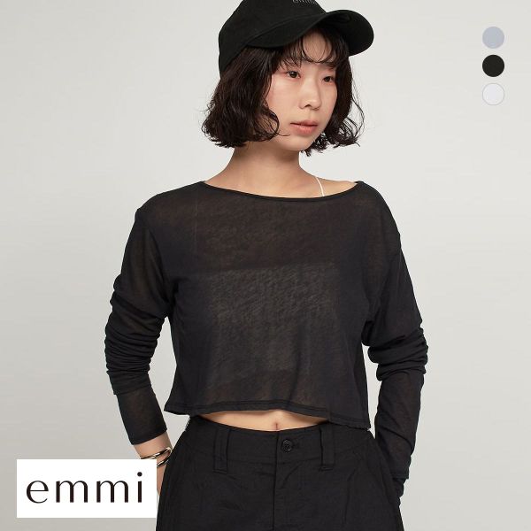 エミ 2way クロップド丈トップス emmi