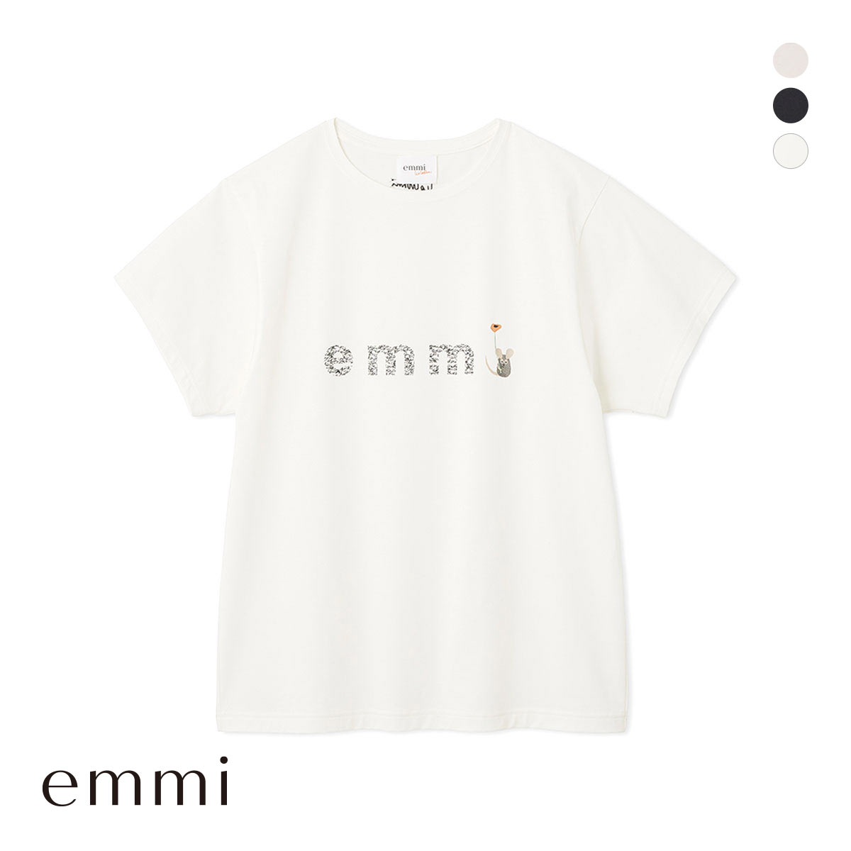 エミ emmi×Leo Lionni emmiロゴグラフィックＴシャツ emmi レオレオニ Leo Lionni(WH-ホワイト-Free)