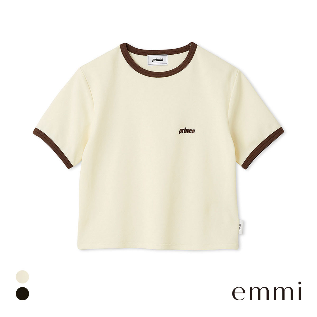 エミ prince emmi コンパクトリンガーTシャツ(CR-クリーム-Free)