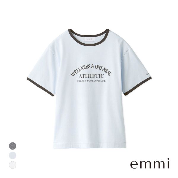 エミ グラフィックリンガーTシャツ emmi