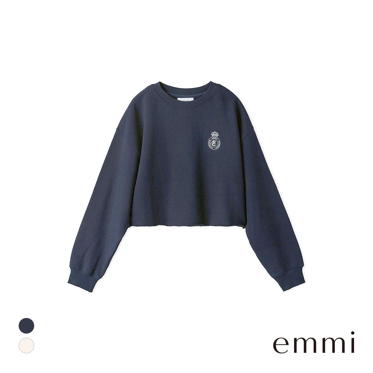 エミ エンブレムロゴスウェットトップス emmi(NV-ネイビー-Free)
