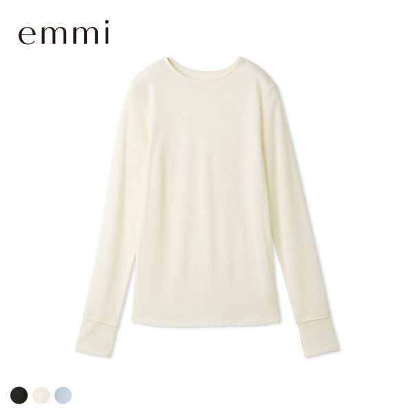 エミ Mt.Breath WoolRクルーネックトップス emmi