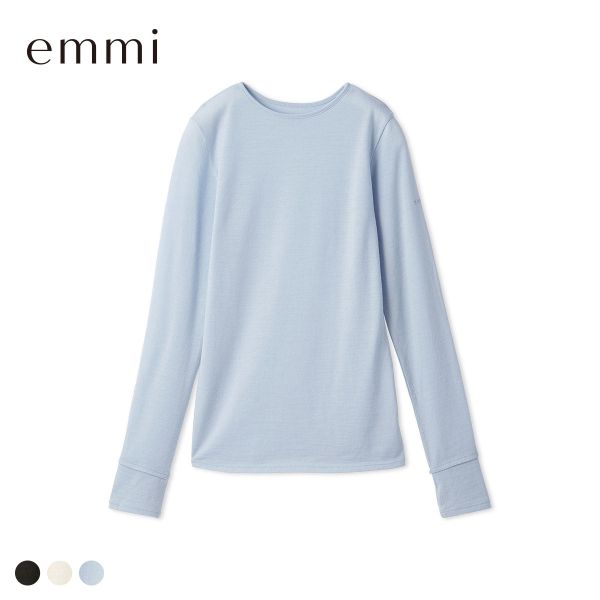 エミ Mt.Breath WoolRクルーネックトップス emmi