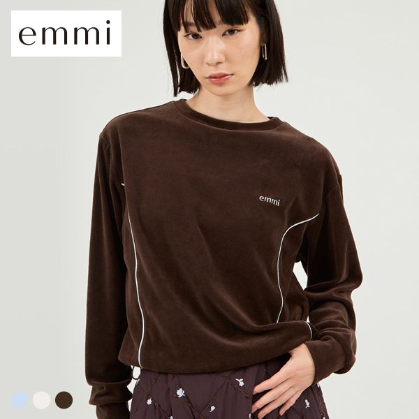 エミ パイピングデザインベロアトップス emmi