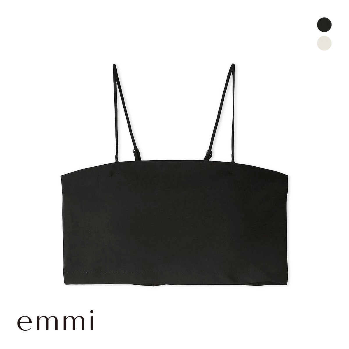 エミ カップ付きインナーブラトップ emmi(BK-ブラック-Free)