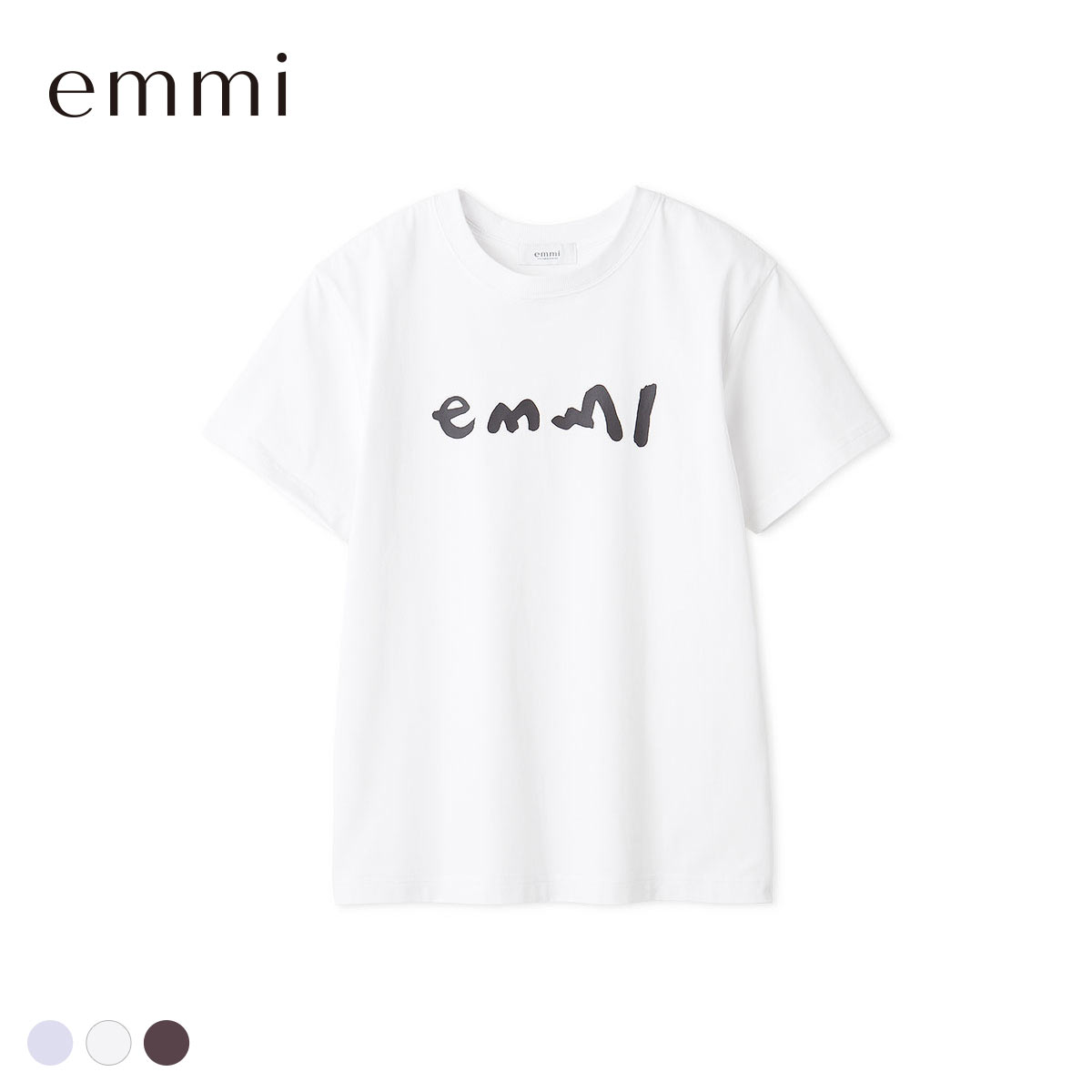エミ ペイントemmiロゴTシャツ UVカット 接触冷感 emmi(WH-ホワイト-Free)