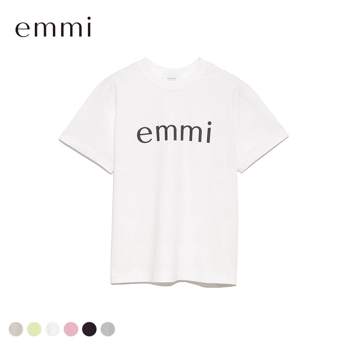エミ eco emmiロゴTシャツ UVカット emmi(WH-ホワイト-Free)