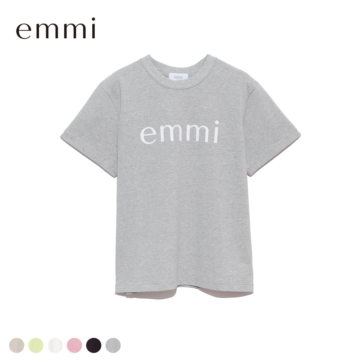 エミ eco emmiロゴTシャツ UVカット emmi(GY-グレー-Free)