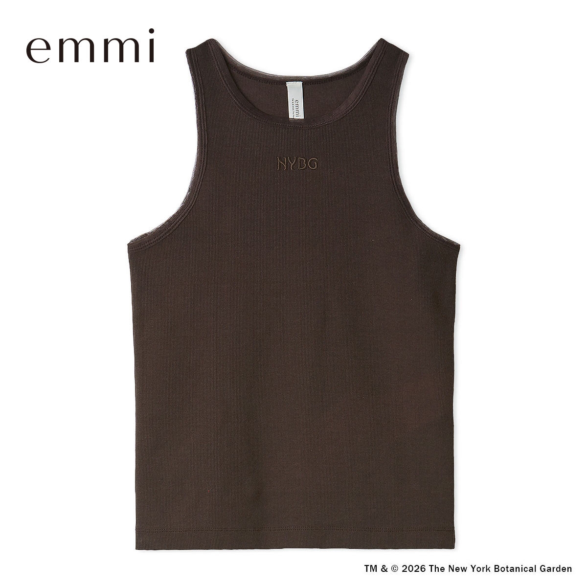 エミ emmi×NYBG リブタンクトップ emmi(BR-ブラウン-Free)