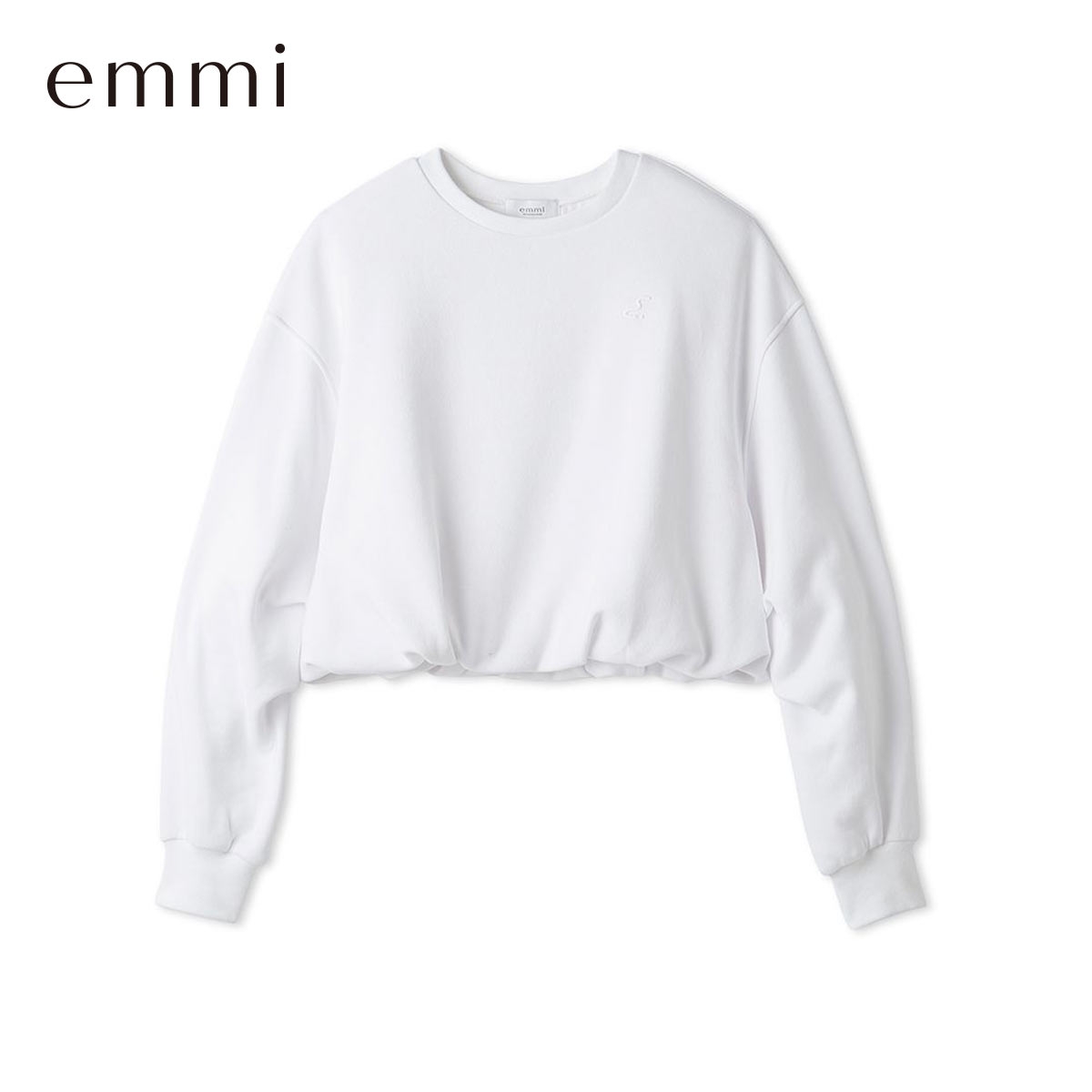 エミ W&T 裏起毛バルーンスウェット コンパクトサイズ セットアップ対応 emmi(WH-ホワイト-Free)