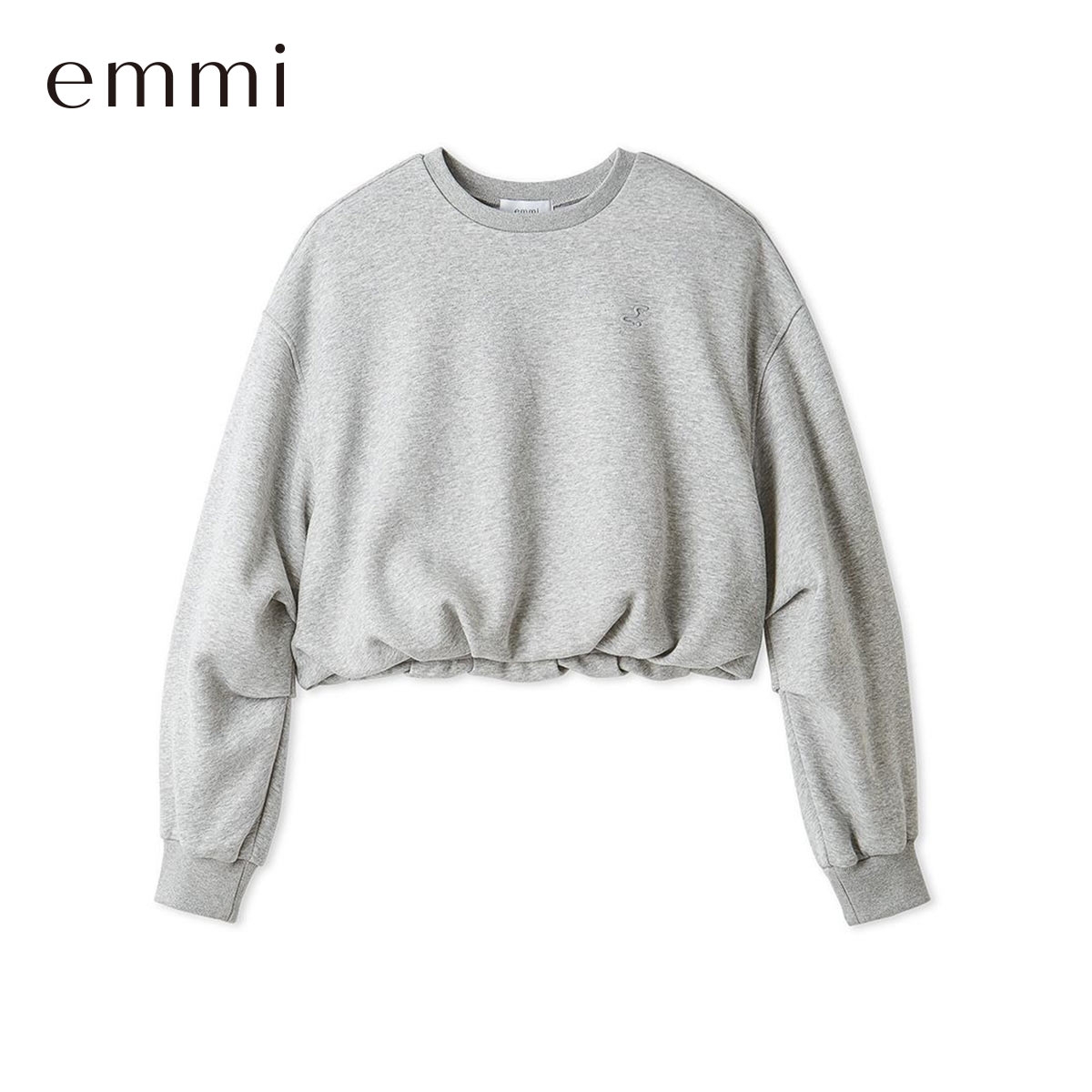 エミ W&T 裏起毛バルーンスウェット コンパクトサイズ セットアップ対応 emmi(GY-グレー-Free)